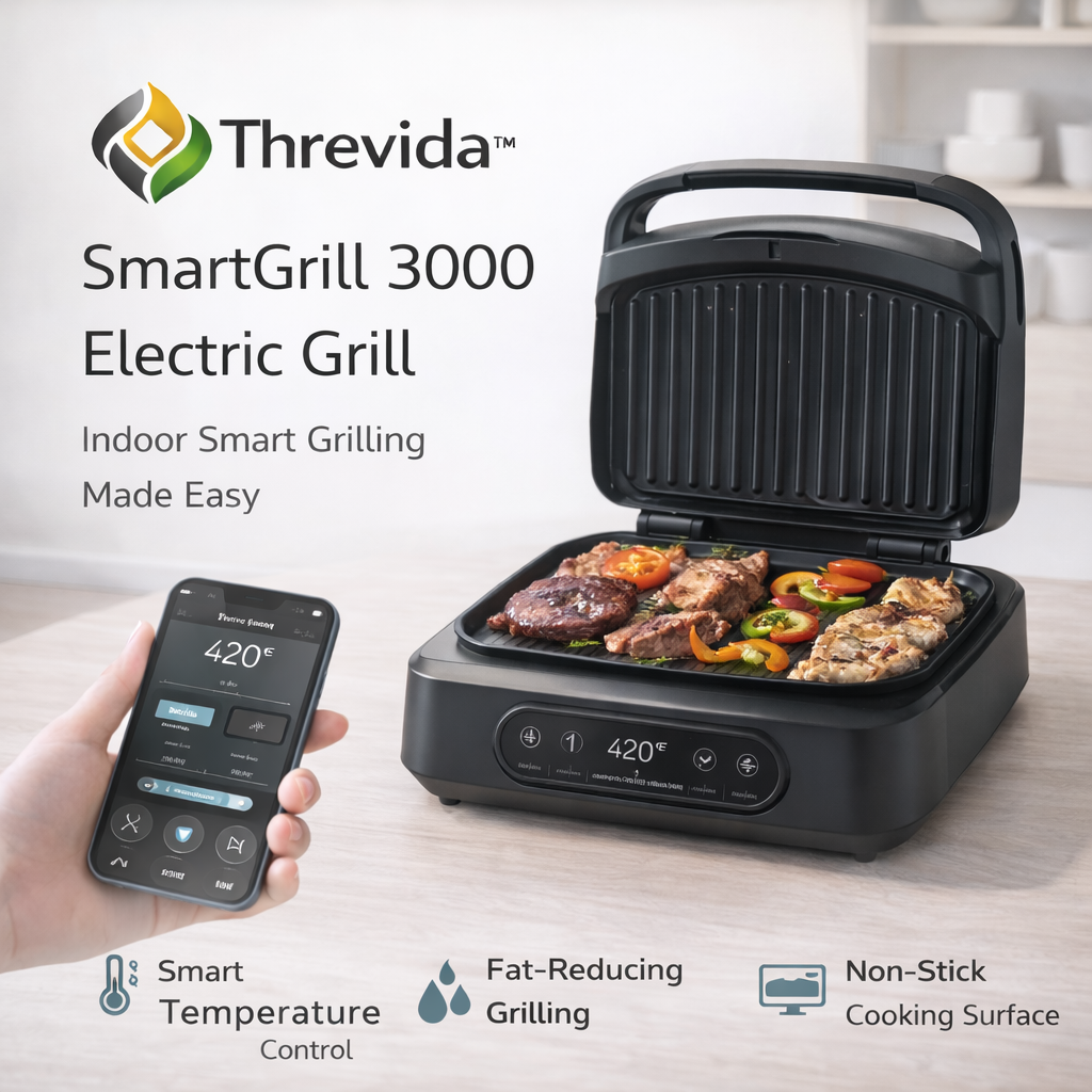 Threvida™ SmartGrill 3000 Electric Grill